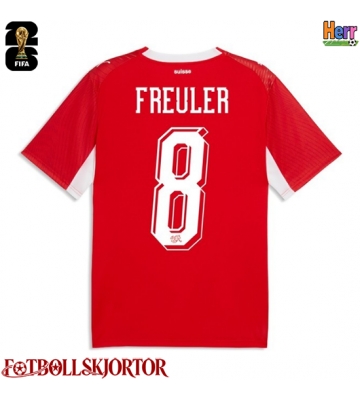 Schweiz Remo Freuler #8 Hemmatröja VM 2026 Kortärmad